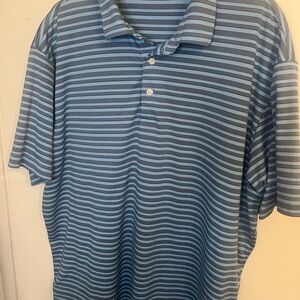Daniel Cremieux Men's Polo in Blue and Gray Stripes